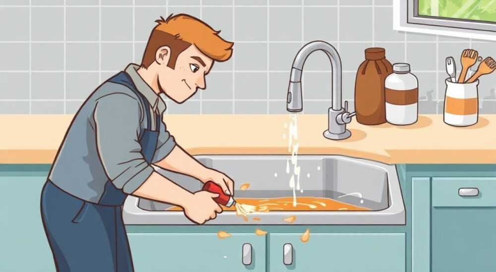 Как прочистить жировой засор в раковине на кухне в домашних условиях