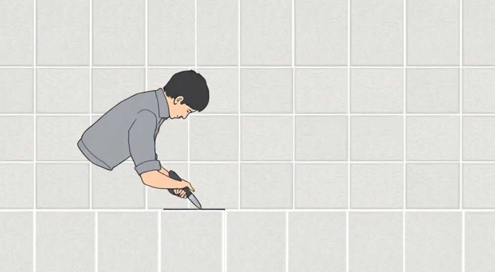 Как резать плитку на полукруглую ступень