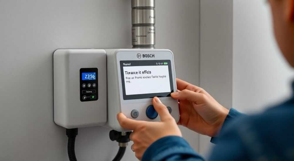 Как сбросить ошибку на котле bosch