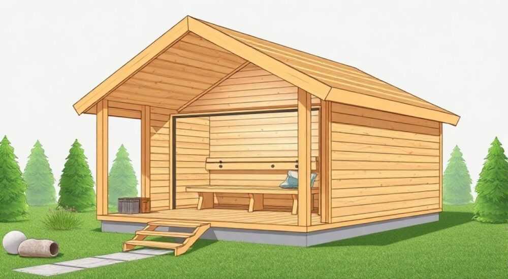 Как сделать фронтон и карниз бани