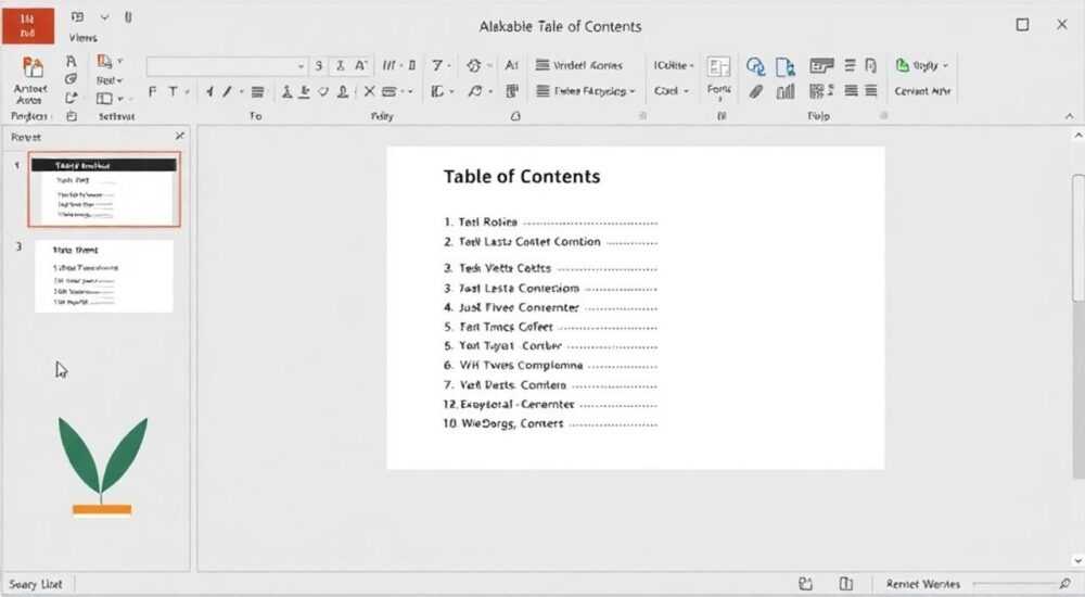 Как сделать оглавление с гиперссылками в powerpoint
