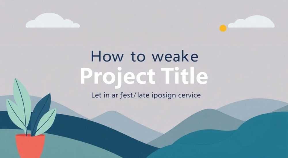 Как сделать титульный лист для проекта в powerpoint