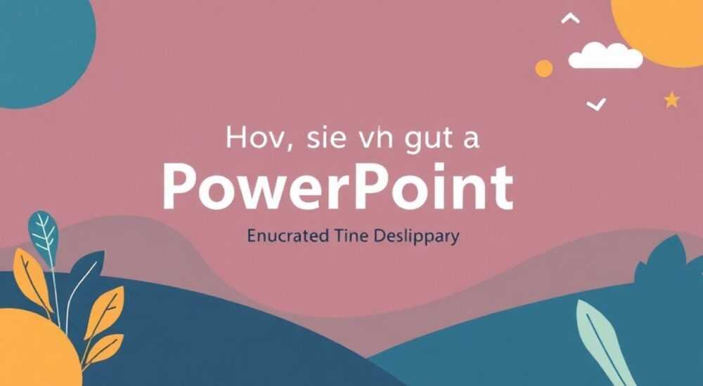 Как сделать титульный лист презентации в powerpoint