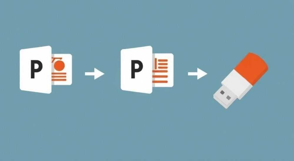 Как сохранить презентацию на флешку с компьютера powerpoint