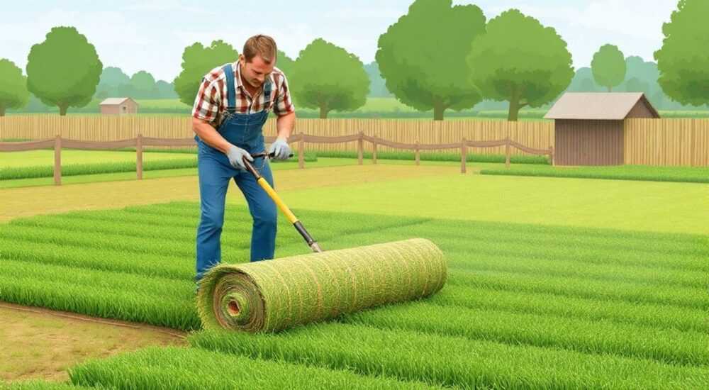Как стелить рулонный газон своими руками на даче