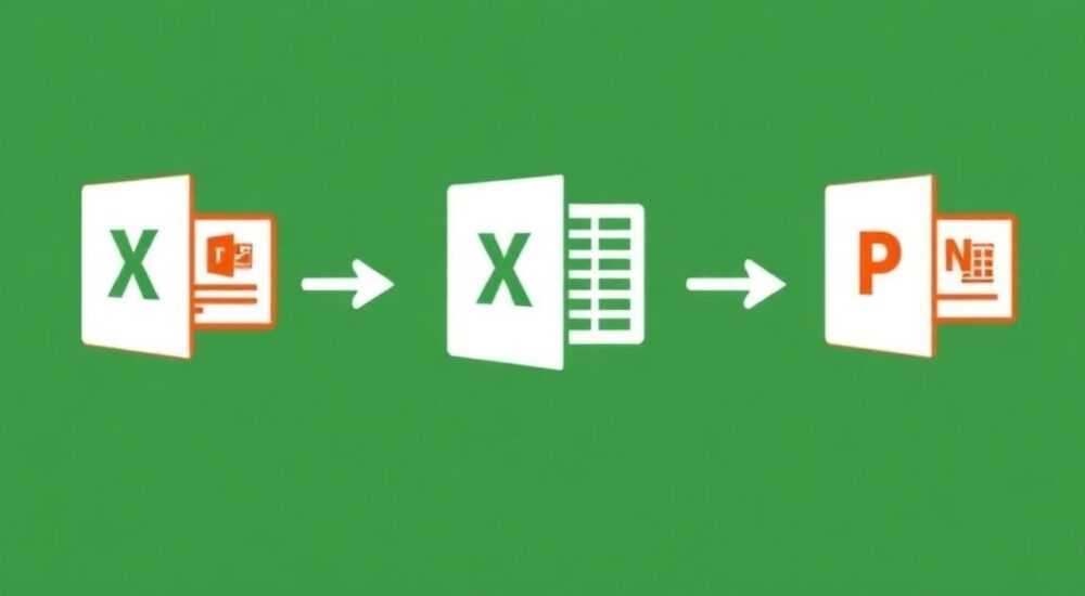 Как связать эксель с powerpoint