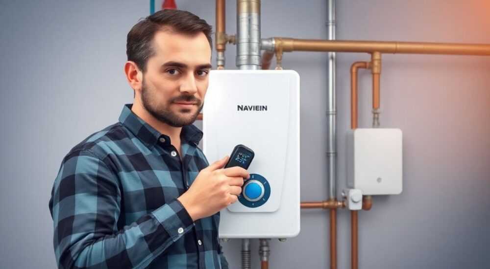 Как убавить температуру на котле navien