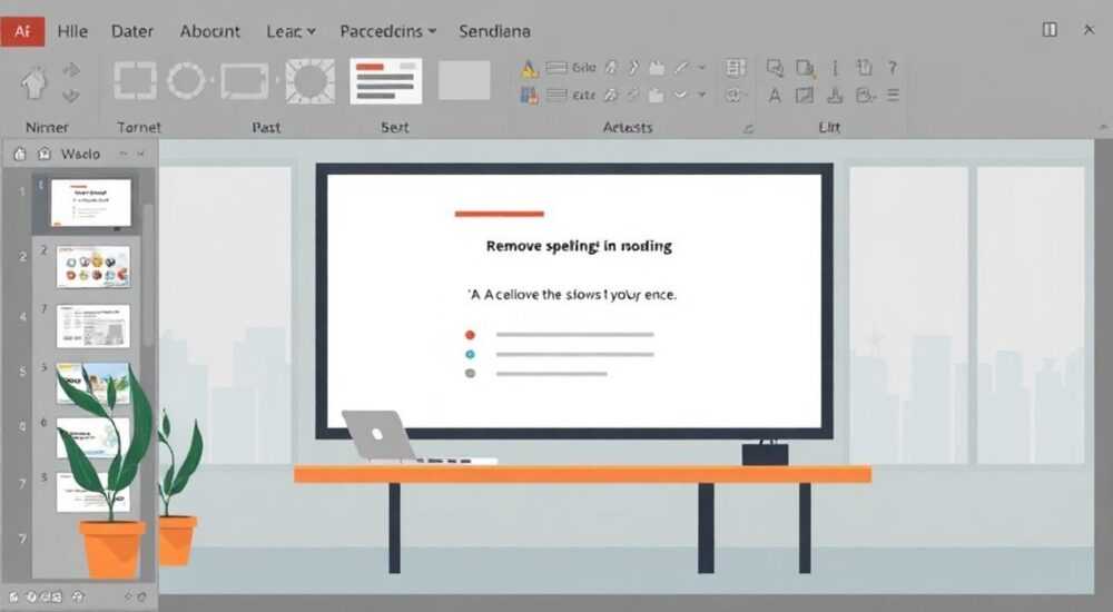 Как убрать орфографию в powerpoint