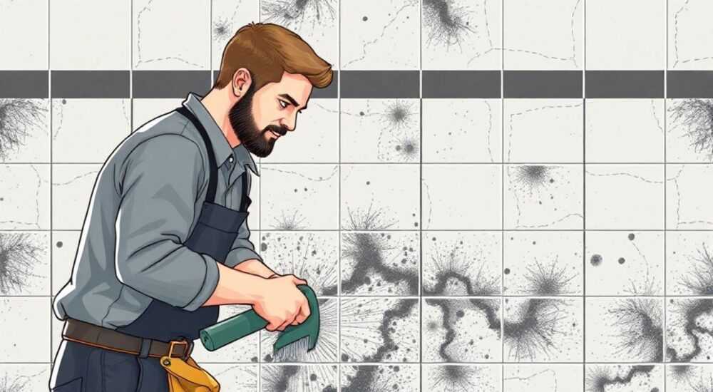 Как убрать в ванной черную плесень между плиткой