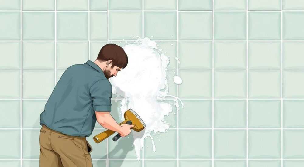 Как убрать водоэмульсионную краску со стен в ванной для укладки плитки