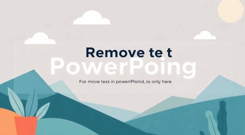 Как удалить надпись в powerpoint