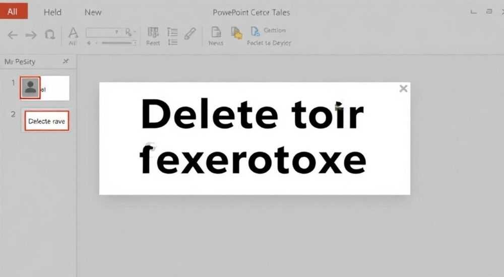 Как удалить поле для текста в powerpoint