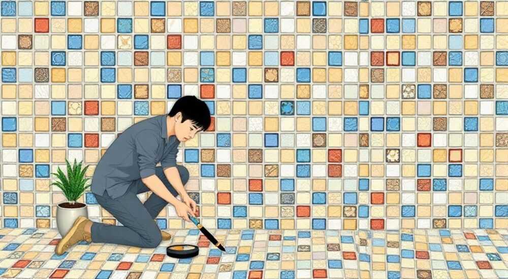 Как укладывать мозаики из битой плитки