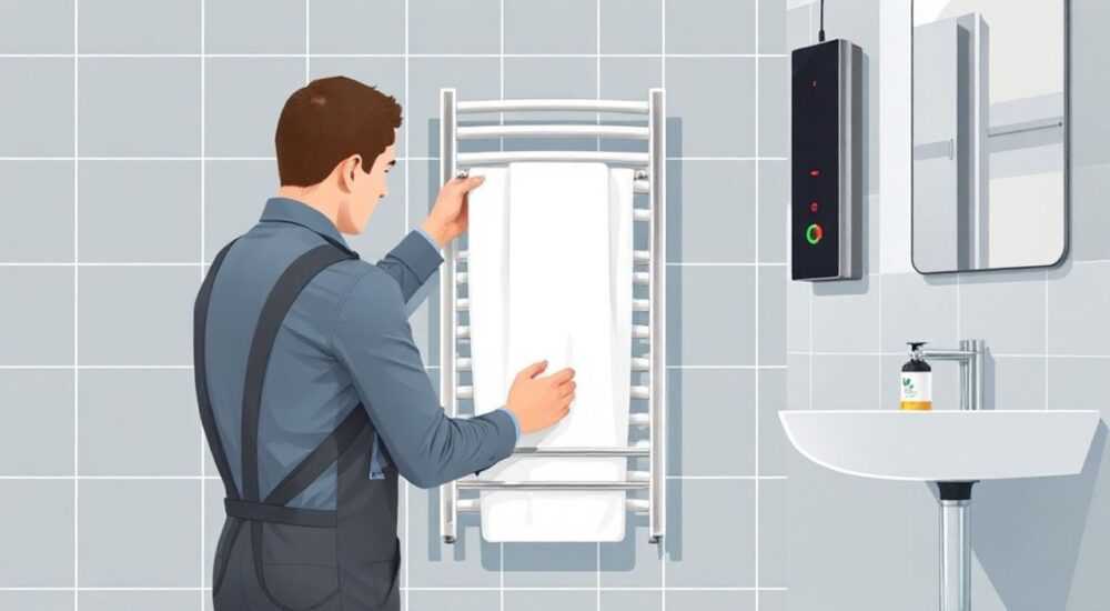 Как устанавливать электрический полотенцесушитель