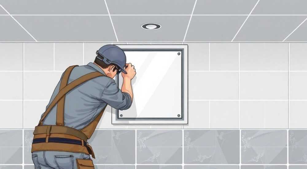 Как установить лючок под плитку в ванной