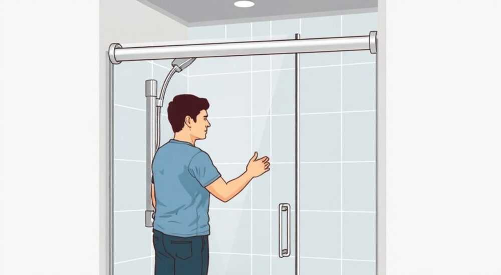 Как установить ролики на двери душевой кабины