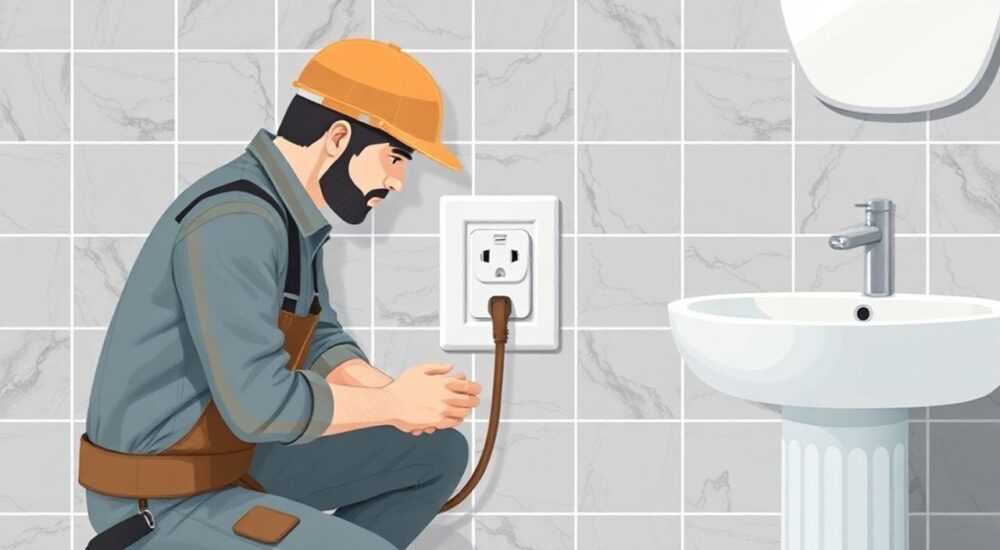 Как установить розетку в ванной комнате если плитка уже лежит