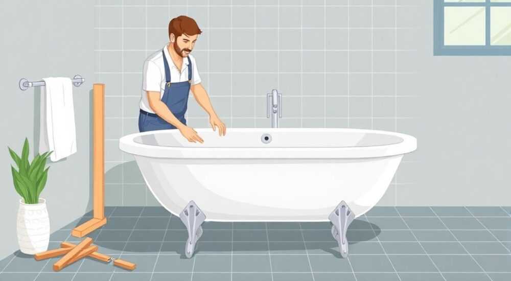 Как установить ванну чтобы не шаталась