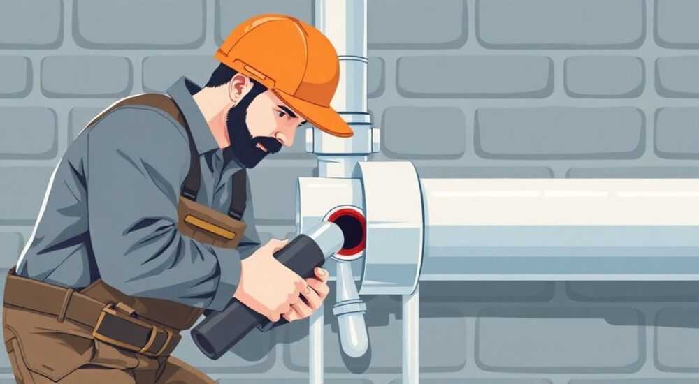 Как устранить течь в пластиковой трубе на стыке канализация