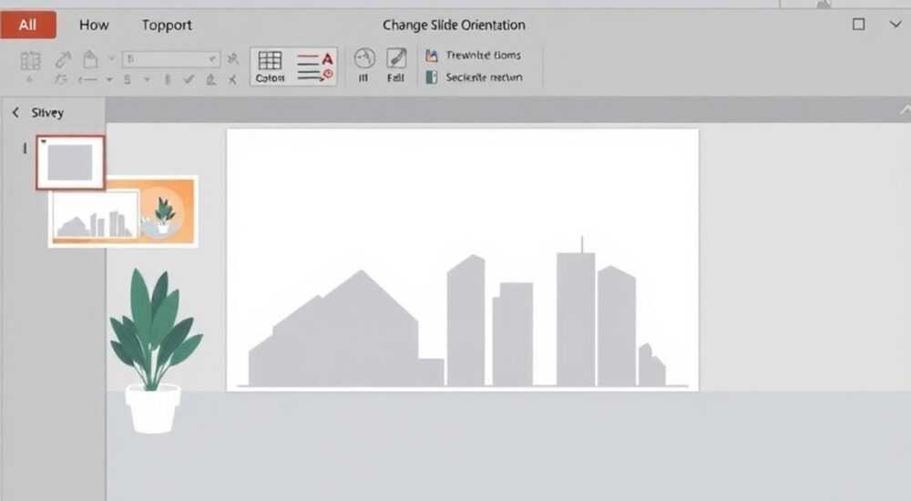 Как в powerpoint поменять ориентацию слайда