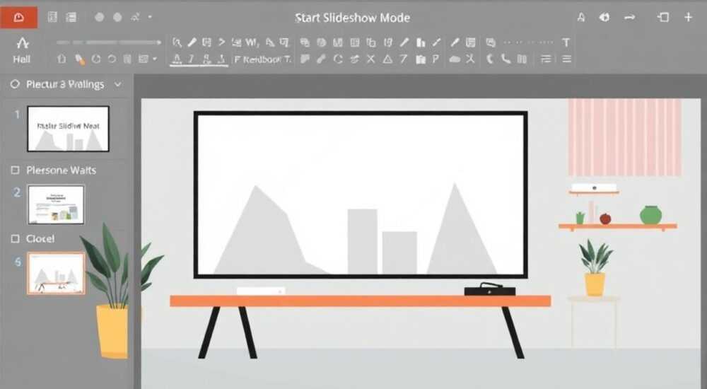 Как включить режим презентации в powerpoint