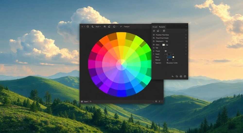 Как включить цветовой круг в фотошопе