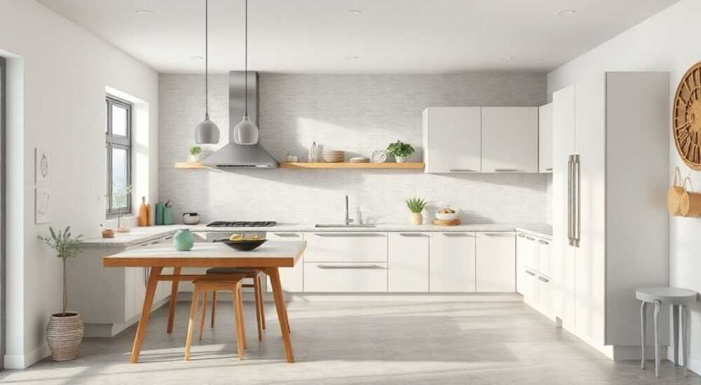 Как выделить зону кухни в гостиной керамогранитом