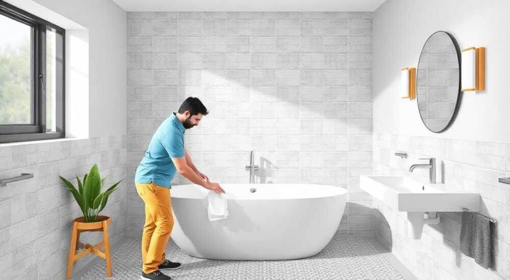 Как выложить экран в ванной плиткой