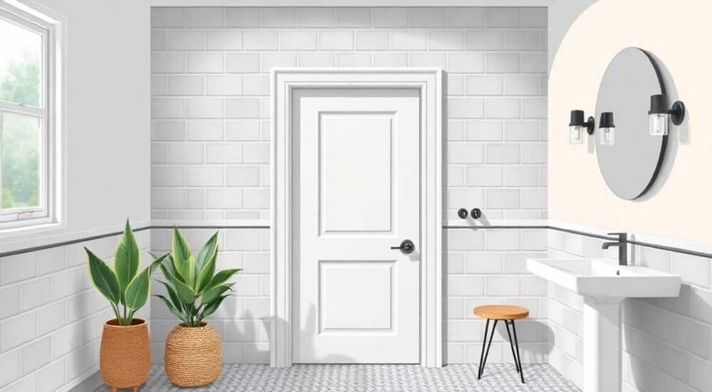 Как выложить плитку над дверью в ванной