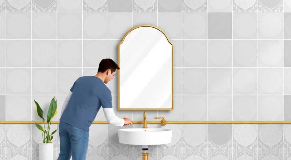 Как выложить зеркальную декоративную плитку