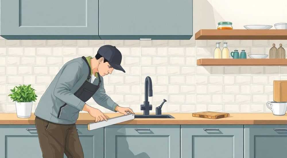 Как вырезать плитку под розетку на кухне