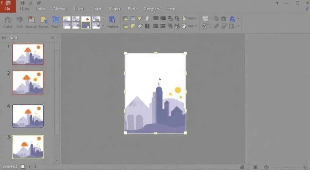 Как выровнять картинки в powerpoint