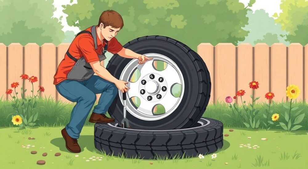 Как вывернуть покрышку для клумбы