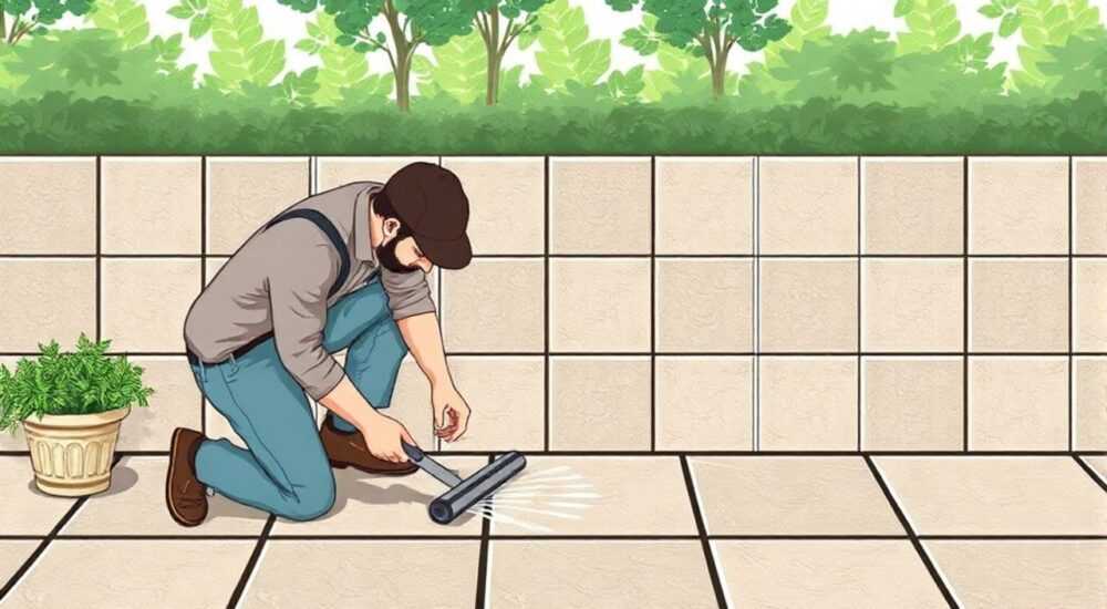 Как заделать швы плитки на улице