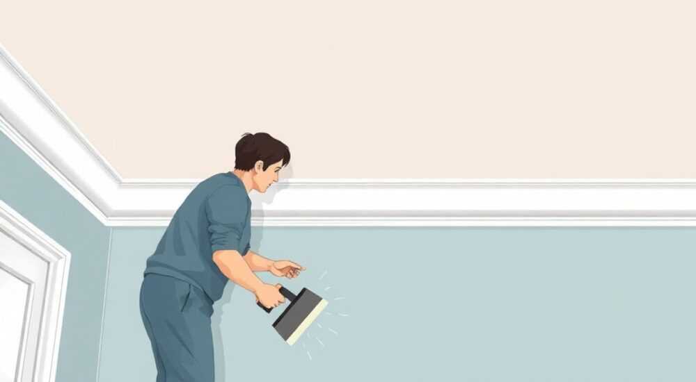 Как заделать швы в потолочных плинтусах
