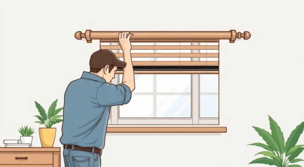 Как закрепить карниз для жалюзи