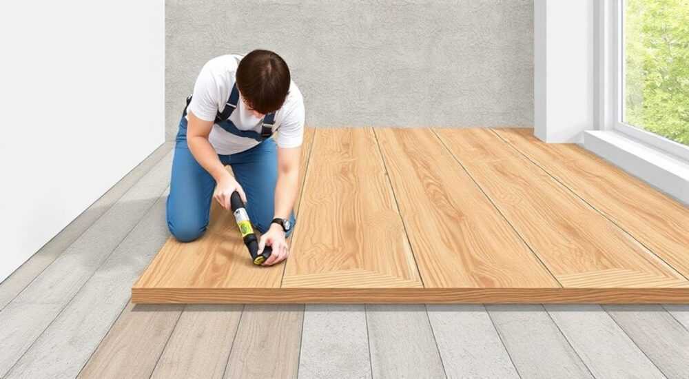 Как закрепить паркетную доску к бетону