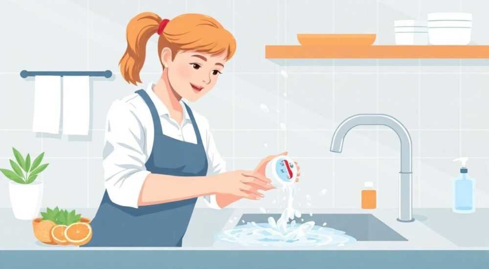 Какая температура воды должна быть в первой секции ванны для мытья столовой посуды