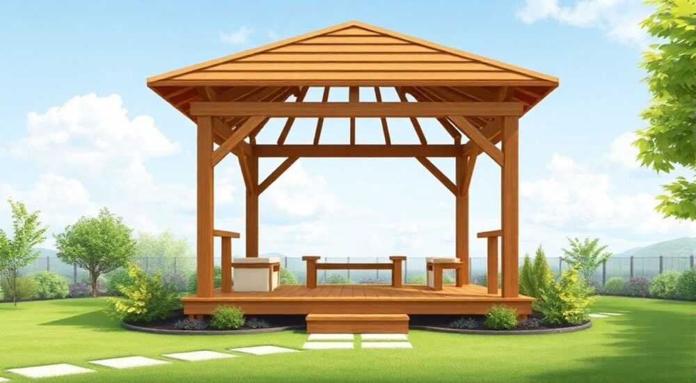 Какие бывают беседки фото простые из дерева