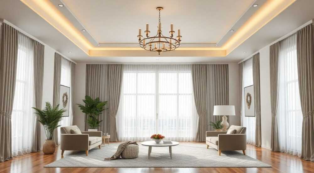 Какие карнизы для штор самые удобные для дома с натяжными потолками фото