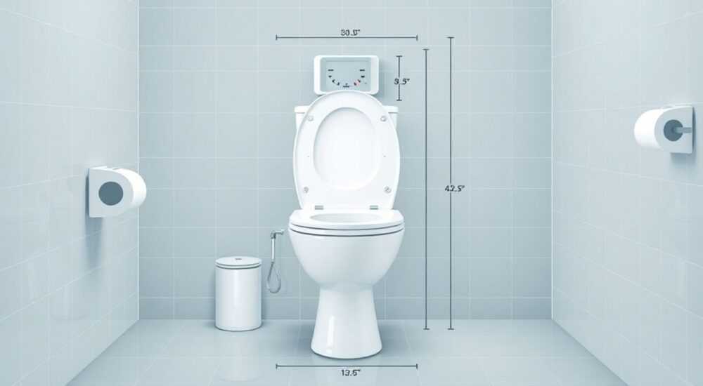 Какие стандартные размеры унитаза