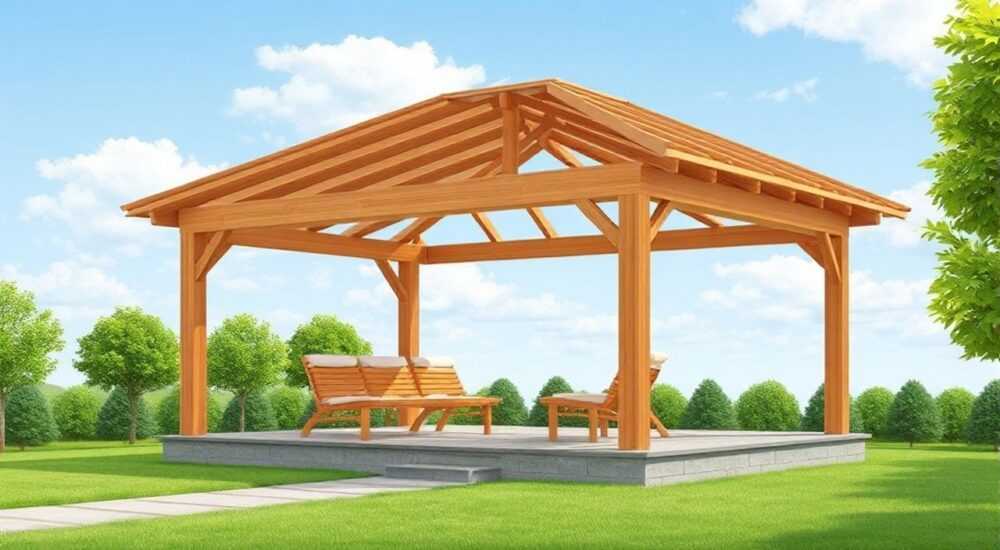 Какой толщины профлист на крышу беседки