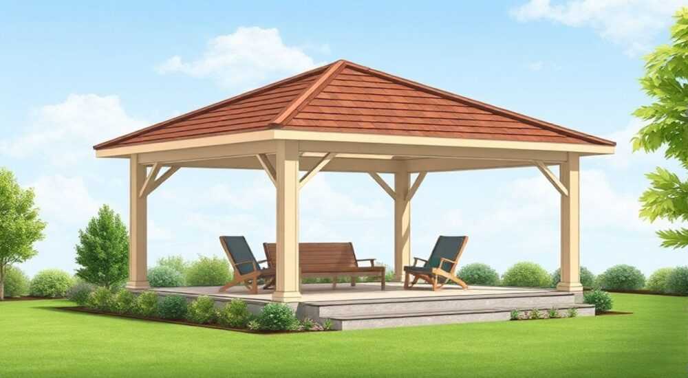 Какой уклон крыши у беседки