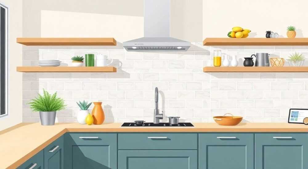 Какой высоты делать фартук из плитки на кухне