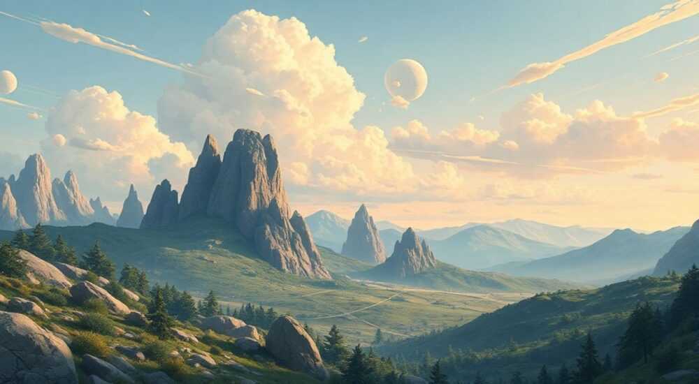 Ландшафт с камнями
