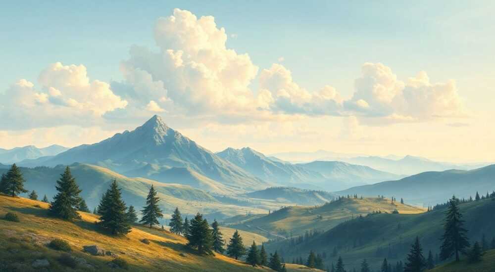 Ландшафт сверху рисунок