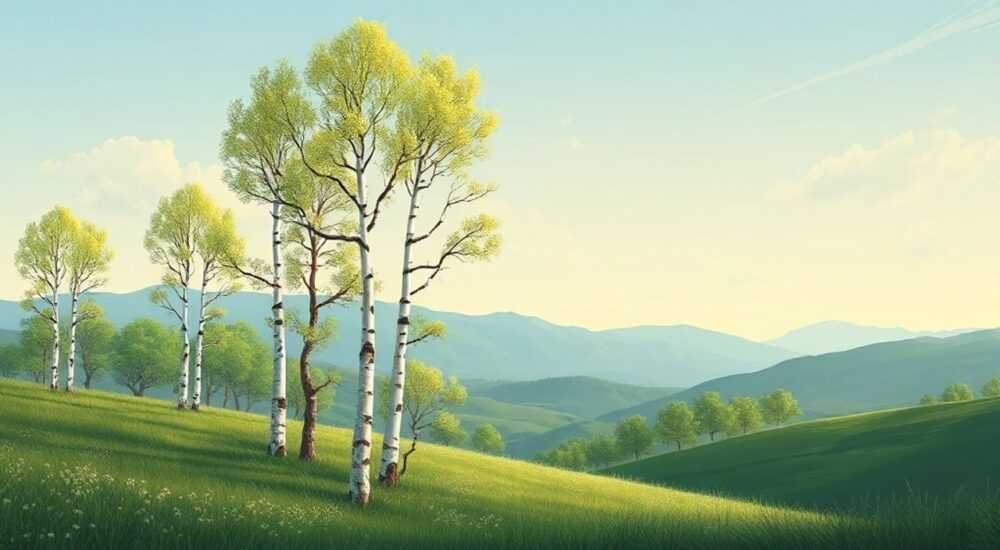 Ландшафтный дизайн с березами