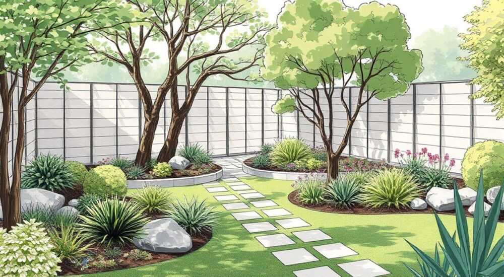 Ландшафтный дизайн сада рисунок