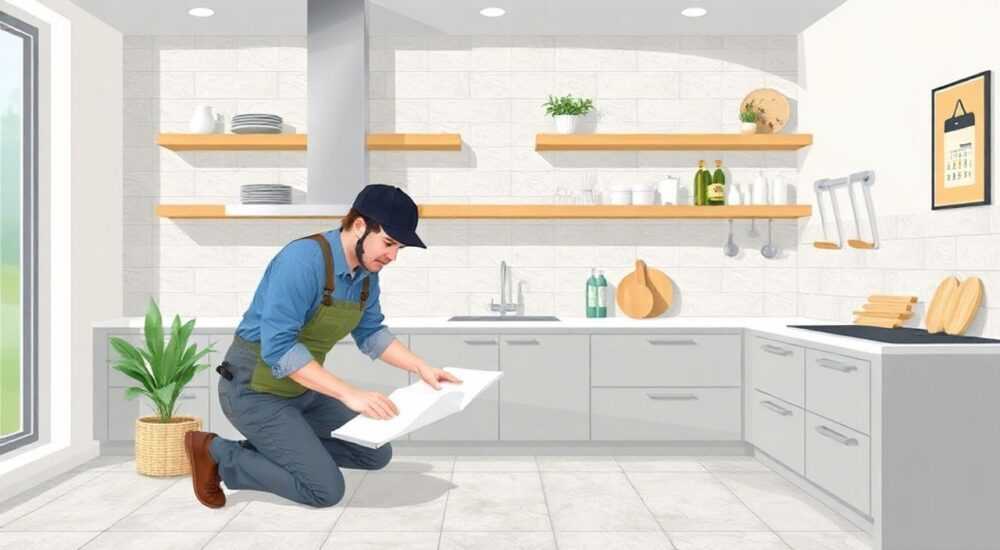 На какой клей класть плитку на кухне