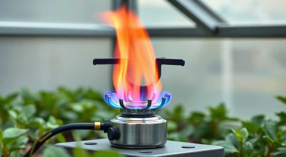Отопление теплицы газовой горелкой